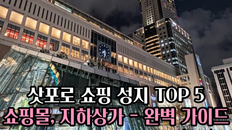 🍲삿포로 쇼핑 성지 TOP 5: 🍔쇼핑몰부터 지하상가까지, 완벽 가이드