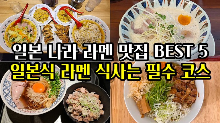 일본 나라 라멘 맛집 BEST 5: 일본가면 일본식 라멘 식사는 필수 코스