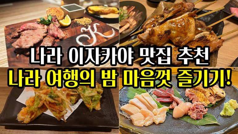 나라 이자카야 맛집 추천 베스트 5, 나라의 밤 마음껏 즐기기!