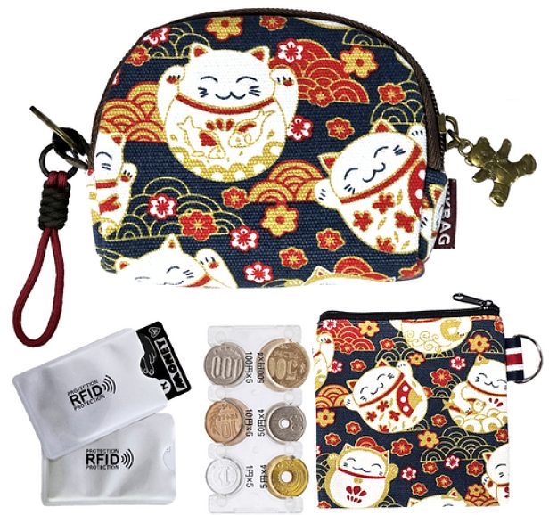 올리스트 일본여행 동전지갑 트래블월렛 미니파우치 스트랩 동전홀더세트