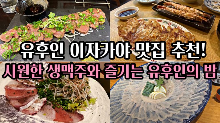 유후인 이자카야 맛집 추천 5! 온천 후 시원한 생맥주와 함께 즐기는 유후인의 밤